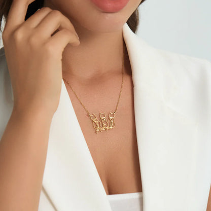 Personligt kattehalskæde med navn